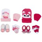2 Conjuntos Bebê Menina Meias Toucas Luvas Pantufas Recém Nascido Enxoval Saída Maternidade 2 Conjuntos Bebê Menina Meias Toucas Luvas Pantufas Recém Nascido Enxoval Saída Maternidade