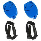 2 Controle Remoto 2 Canais Azul Motor Portão Rossi + 2 Presilha Clip Fixação