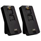 2 Controle Remoto 2 Canais Ppa Zap 433mhz Dupla Tecnologia Preto Clip de Fixação
