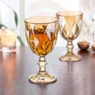 2 Copo Taça Diamond Ambar Metalizada 330ML Vinho Buffet