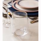 2 Copos Baixos Taj com Fio de Ouro 550ml Cristal Ecológico