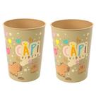 2 Copos Capivara Infantil 320ml Estampado Bpa Free Plasútil