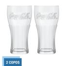 2 Copos de Vidro 470ml Contour Coca Cola Cristal Luxo Nadir