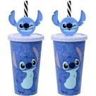 2 Copos Lilo Stitch Orelhas p/ Suco Refrigerante Original