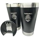 2 Copos Térmico Iron Maiden 500ml + Tampa + Abridor Garrafas