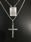 2 Corrente Prata Maciça 925 Placa E Crucifixo 70cm E 60cm 2 Corrente Prata Maciça 925 Placa E Crucifixo 70cm E 60cm