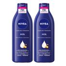 2 Cremes Nivea Milk Hidratante Corporal Pele Seca 2 x 400ml 2 Cremes Nivea Milk Hidratante Corporal Pele Seca 2 x 400ml