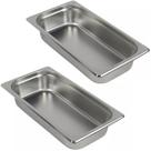 2 Cuba Gastronômica 32,5x17,6cm Aço Inox Gn 1/3x65