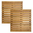 2 Deck Madeira Modular Eucalipto 50x50 Pintado Stain Imbuia