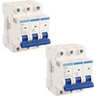 2 Disjuntor 25A Tripolar Curva C 3KA Tramontina 58013107
