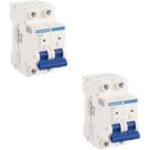 2 Disjuntores 50A Bipolar Tramontina TDJ3 Curva C 3kA
