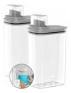 2 Dispenser Organizador Lavanderia Copo Medidor 2,3l Chumbo 2 Dispenser Organizador Lavanderia Copo Medidor 2,3l Chumbo