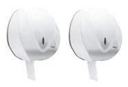 2 Dispenser Para Papel Higienico Rolão Premisse Velox Branco