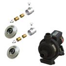 2 Dispositivos de Hidromassagem Inox Flat + Bomba Sodramar Piscina