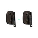 2 Dobradiças Automáticas 1114 Cor Bronze Para Box Banheiro