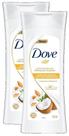 2 Dove Loção Hidratante Corporal Óleo Coco E Amêndoas 400Ml