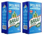 2 Erva Mate Chimarrão BARÃO MOÍDA GROSSA VÁCUO 1Kg