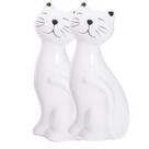 2 Esculturas de Gatinhos Cerâmica Enfeite Decoração Casa Preto Hale DEE02011 Branco 2 Esculturas de Gatinhos Cerâmica Enfeite Decoração Casa Preto Hale DEE02011 Branco