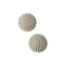 2 Esferas Bolinha Pvc Seca Desembola Roupa Amaciante Natural Cor Bege