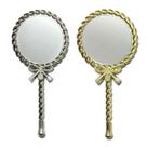 2 Espelhos De Mão Redondo Para Maquiagem Vintage Retro