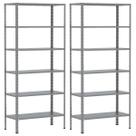 2 Estantes Para Livros Almoxarifado Quarto Escritório Loja Sala Armário De Aço Multiuso 6 Prateleiras Resistente 70cm