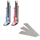 2 Estiletes Profissional Com Trava De Metal 18mm E Lâminas