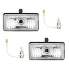 2 farol de milha retangular scania 112/113 + 2 lâmpada 12v h3 - nino