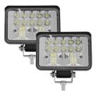 2 Farolete De Milha Led 54w Retangular Off Road Jeep 12v 24v