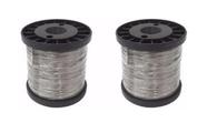 2 Fio Aço Inox Cerca Eletrica Bobina Rolo 0,70mm 293mts