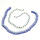 2 Fios 80 Olhos Gregos Branco e Azul Pra Colares Pulseiras