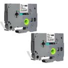 2 Fitas Compatíveis Tze131 Transparente Brother Pt-h110