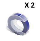 2 Fitas Vinil Compatível Dymo Manual 3DDK25 Azul Escuro 9mm 2 Fitas Vinil Compatível Dymo Manual 3DDK25 Azul Escuro 9mm