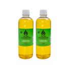 2 Fluídos Citronela 500ml Vela Lamparina Para Cozinha Quarto Sala