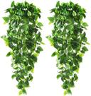 2 Folhagem Verde Realista Heras Pendente planta artificial