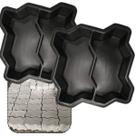 2 Forma 24x10x8 Molde Base Plastica Dupla Piso Concreto Bloco Alto Tijolo Grande Tráfego Pesado Resistente