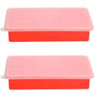 2 Forma Gelo Silicone Flexivel Com Tampa 15 Cubos Sem BPA
