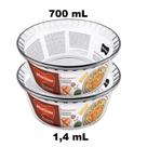 2 Forma Redonda Suflê 700ml E 1,4ml Marinex - Uso Air Fryer