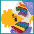 2 Formas de Acetato Chocolate Pop It Fidget