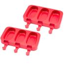 2 Formas de Silicone Molde para Fazer Picolé com 50 Palitos