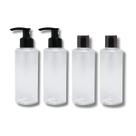 2 Frasco Pote Fliptop 2 Válvula Pump 100ml Cilíndrico Viagem