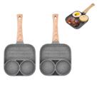 2 Frigideiras Antiaderente Com 2 Buracos para Ovos
