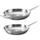 2 Frigideiras Profissionais Brinox 24cm e 32cm Fundo Triplo