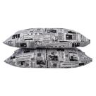 2 Fronhas King 90 x 50 100% Algodão 180 Fios Ponto Palito Jornal Preto com Branco