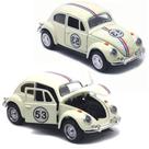 2 Fuscas de Ferro Herbie Clássico Fricção Abre Portas e Capô