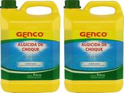 2 Galão Algicida De Choque 5 Litros Genco Limpeza Agua Verde