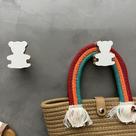 2 Ganchos de parede Urso decoração infantil animais bebê