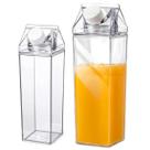 2 Garrafa P Geladeira Transparente 500ml E 1L Acrílico Leite