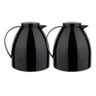 2 Garrafa Térmica Mesa Bule Viena Baby Café Chá 400ml Preto 2 Garrafa Térmica Mesa Bule Viena Baby Café Chá 400ml Preto