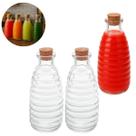 2 Garrafas de Vidro Colmeia Tampa Rolha P/ Bebidas 270ml