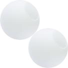 2 Globos Vidro 15cm Esfera Bola Bolinha Jabuticaba Branco Fosco Leitoso Gimpo 2x-GL15